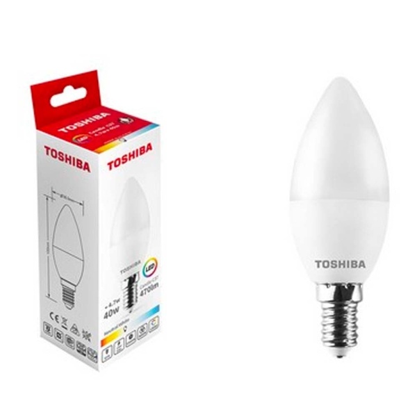 TOSHIBA ΛΑΜΠΑ LED 470lm - E14 - 5W/40W - 4000K