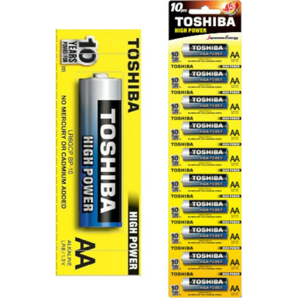 TOSHIBA ΜΠΑΤΑΡΙΑ ΑΛΚΑΛΙΚΗ ''ΑΑ''ΓΡΑΒΑΤΑ 10ΑΔΑ