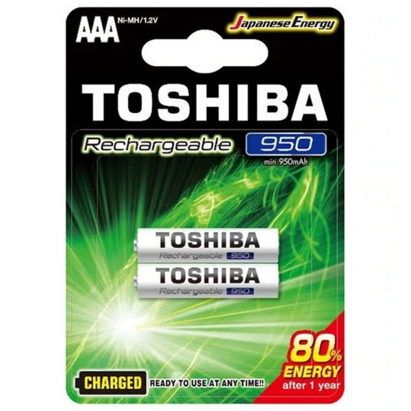 TOSHIBA ΜΠΑΤΑΡΙΑ ΕΠΑΝΑΦ/ΝΗ''ΑΑΑ''950mAh  ΣΕΤ 2ΤΜΧ