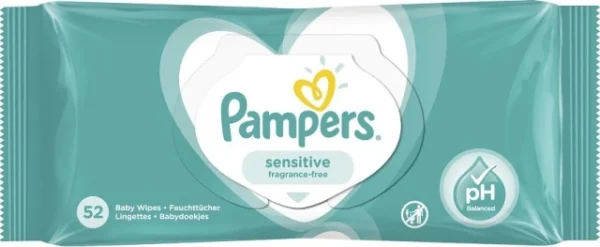 PAMPERS ΜΩΡΟΜΑΝΤΙΛΑ SENSITIVE 52TMX