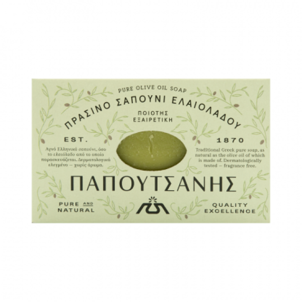 PAPOUTSANIS ΠΡΑΣΙΝΟ ΣΑΠΟΥΝΙ  ΕΛΑΙΟΛΑΔΟΥ  250gr