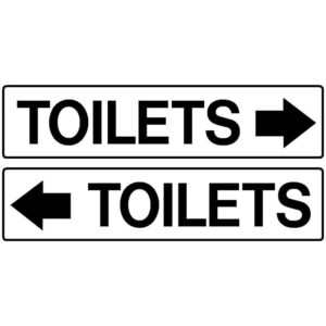 ΠΙΝΑΚΙΔΑ ΑΥΤΟΚΟΛΛΗΤΗ "TOILETS" 75X150mm ΣΕΤ 2 ΤΕΜ.